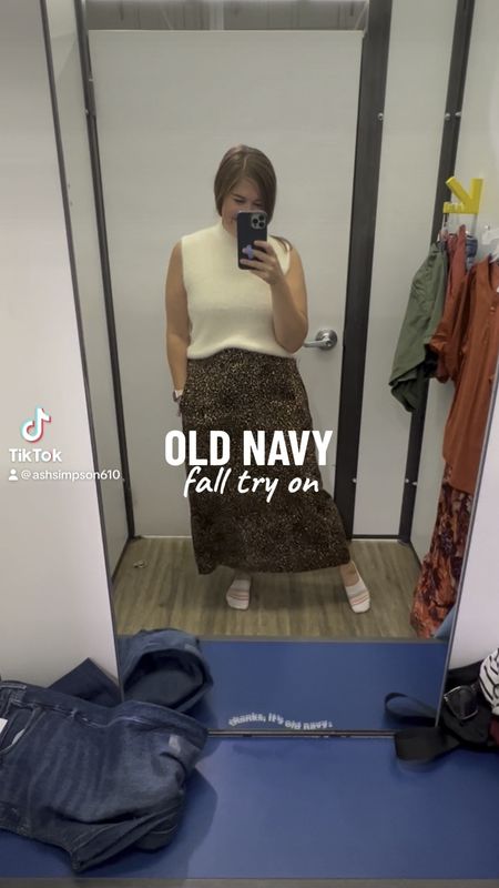Fall try on at Old Navy 🤎 \\ skirt, dress, top, jeans

#LTKmidsize #LTKSeasonal #LTKworkwear