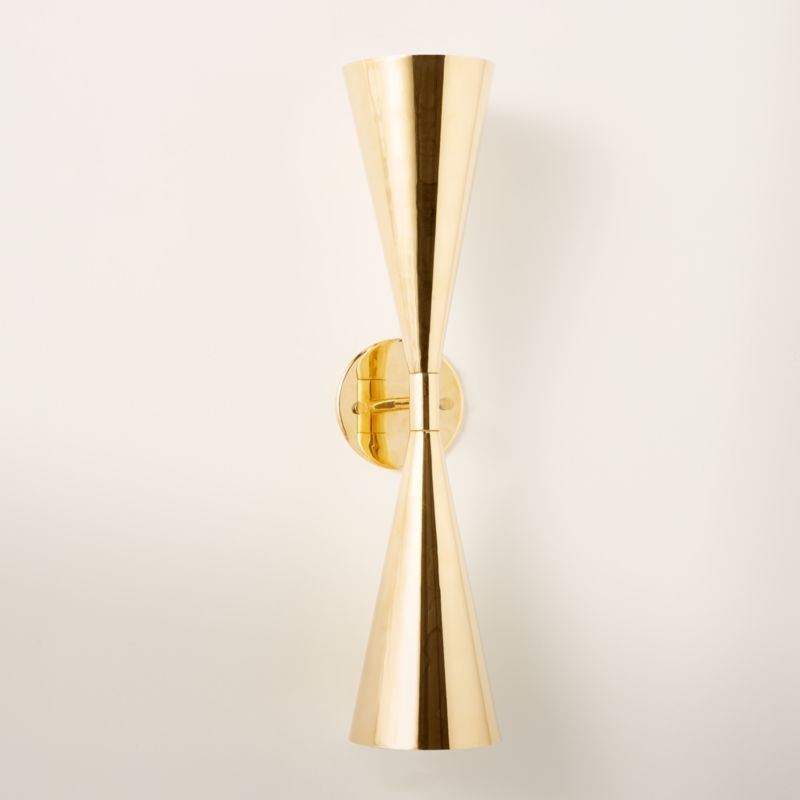 Avelina Polished Brass Wall Sconce | CB2 | CB2