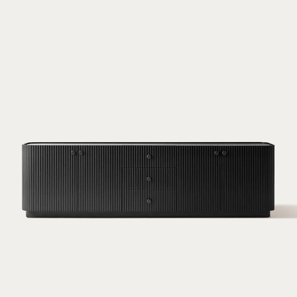 Skimra 84" Oak Media Console | Hernest