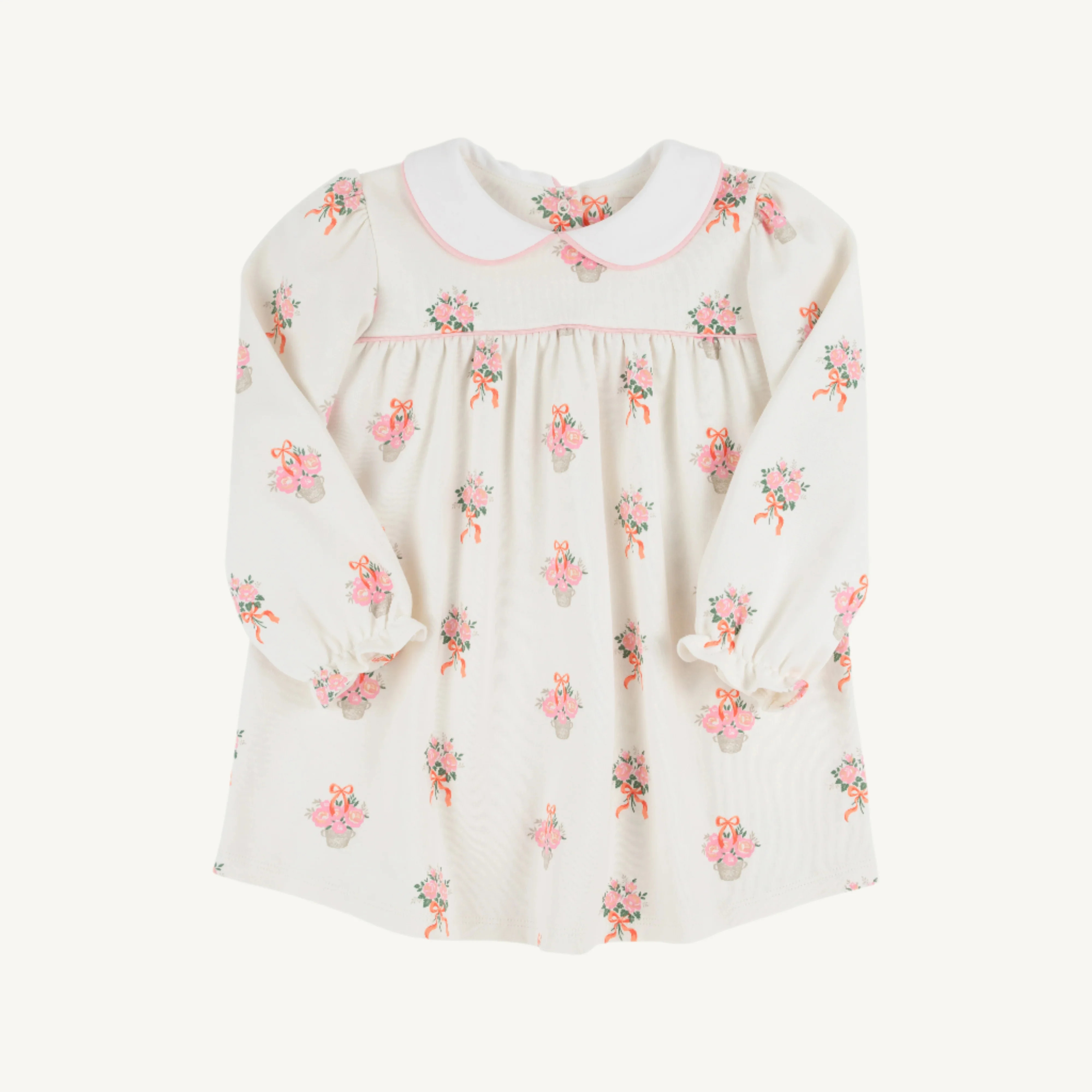 Long Sleeve Maerin Fitz Frock - Nonesuch Stems with Sandpearl Pink | The Beaufort Bonnet Company