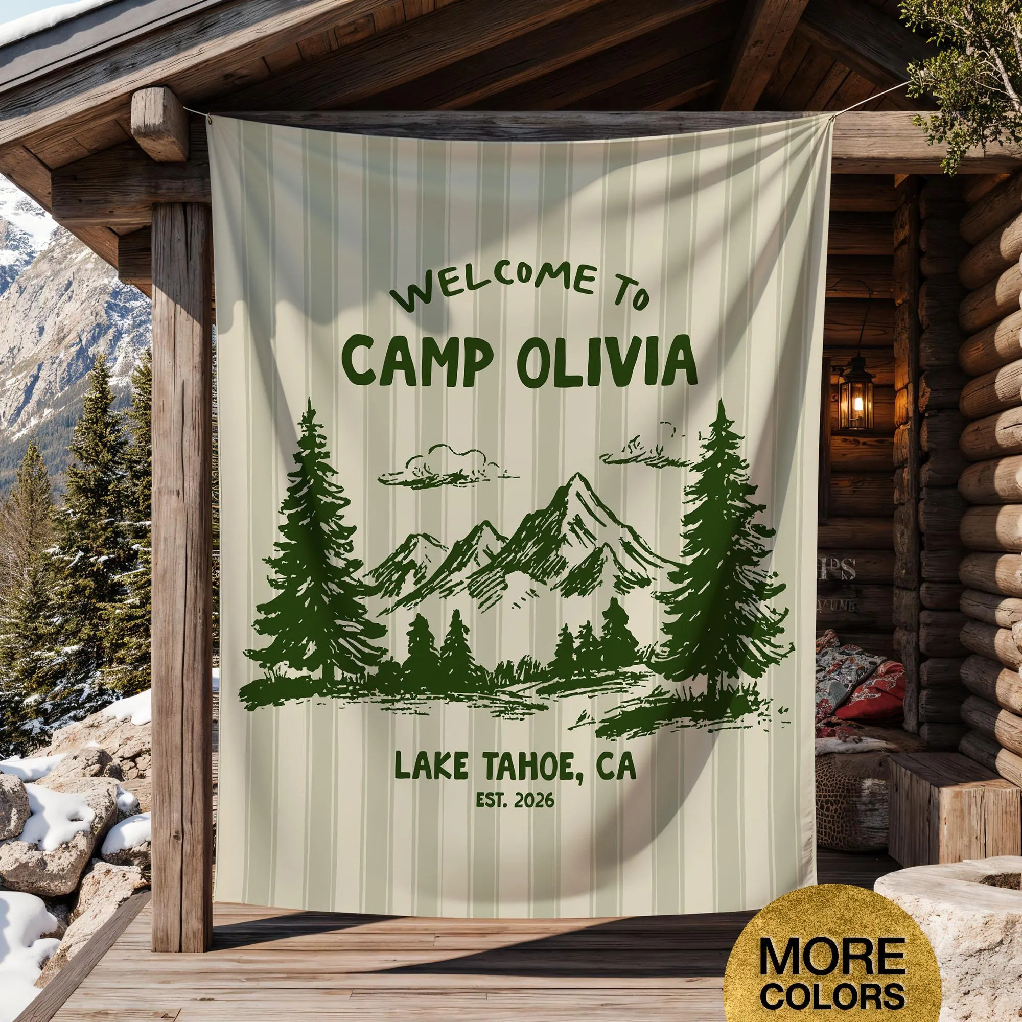 Welcome To Camp Personalized Tapestry Camp Bachelorette Banner Lake Bachelorette Weekend Decorations Camping Decor Bach Party Trip Sign | Etsy (Global)