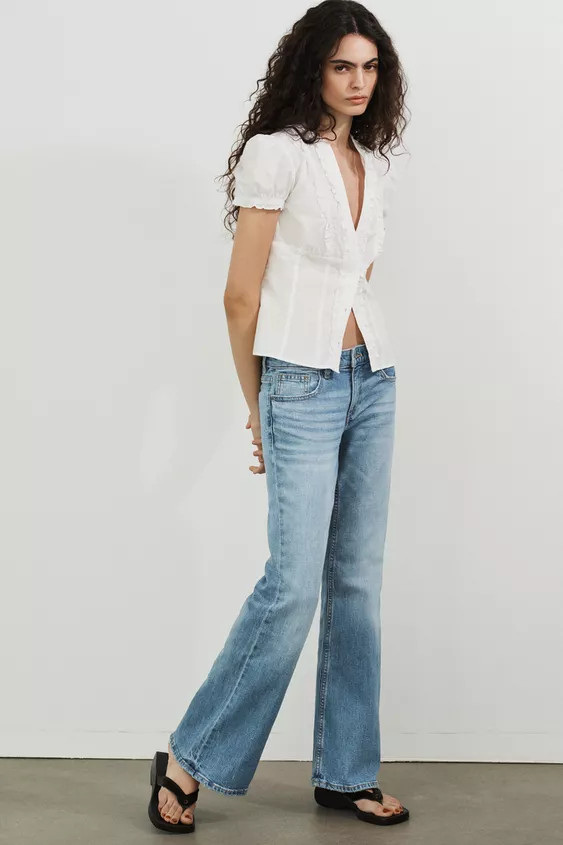 RUFFLED POPLIN SHIRT | Zara US