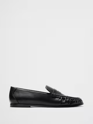 Vegan Leather Gathered Loafer | Banana Republic Factory
