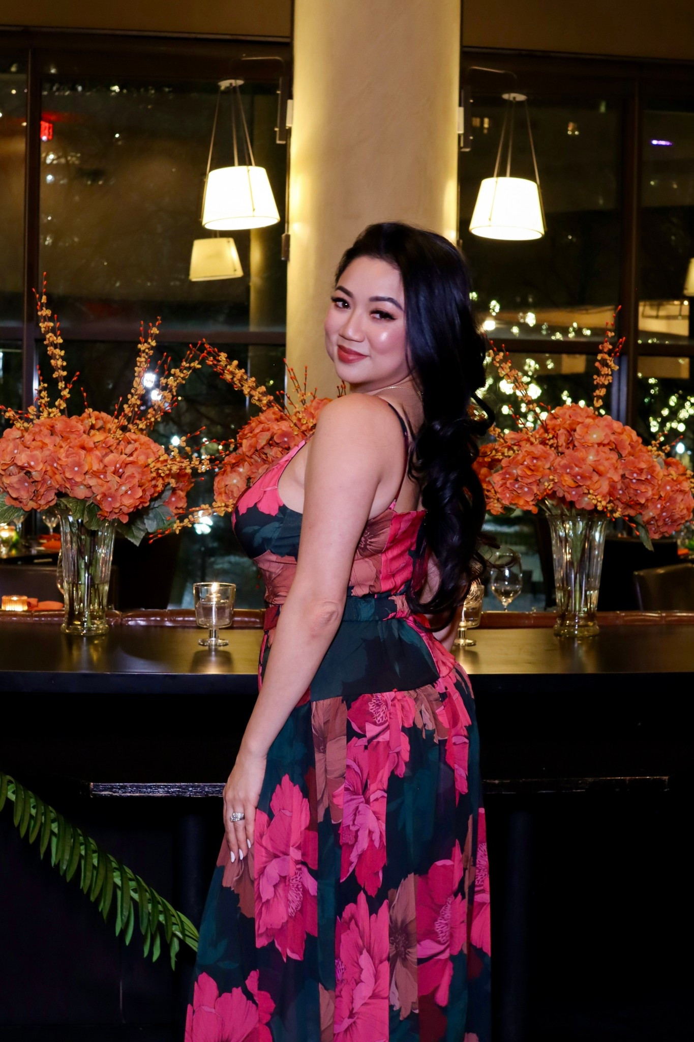 Hutch Ruby Sweetheart Drop-Waist Maxi Dress // Moody floral print maxi dress with sweetheart cups, adujatable spaghetti straps, drop waist design with removable matching belt. The color is stunning and I received so many compliments throughout the night. I’m wearing my usual size 6, and it runs big.

#LTKValentine #LTKgrwm #LTKootd