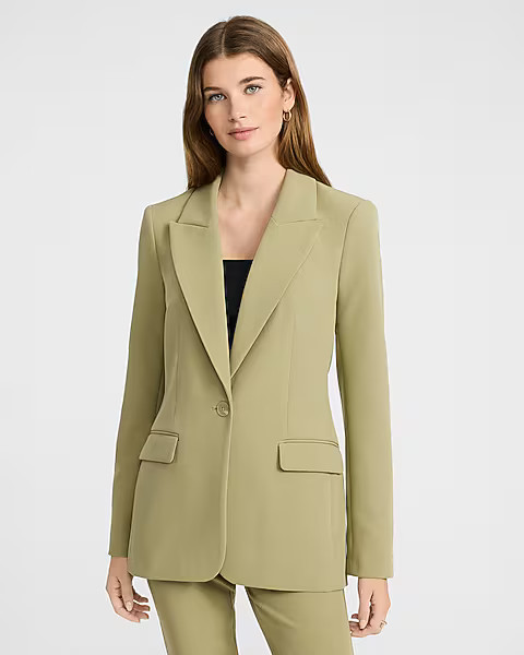 Signature Stretch Long Slim Blazer | Express