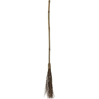 amscan Classic Witch Broom, Halloween Costume Accessory, 44" Long, Bamboo Grass Straw | Amazon (US)