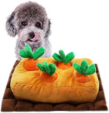 Lepawit Easter Dog Toys Dog Plush Toy Carrot Dog Toy Interactive Squeaky Crinkle Hide and Seek Plush | Amazon (US)