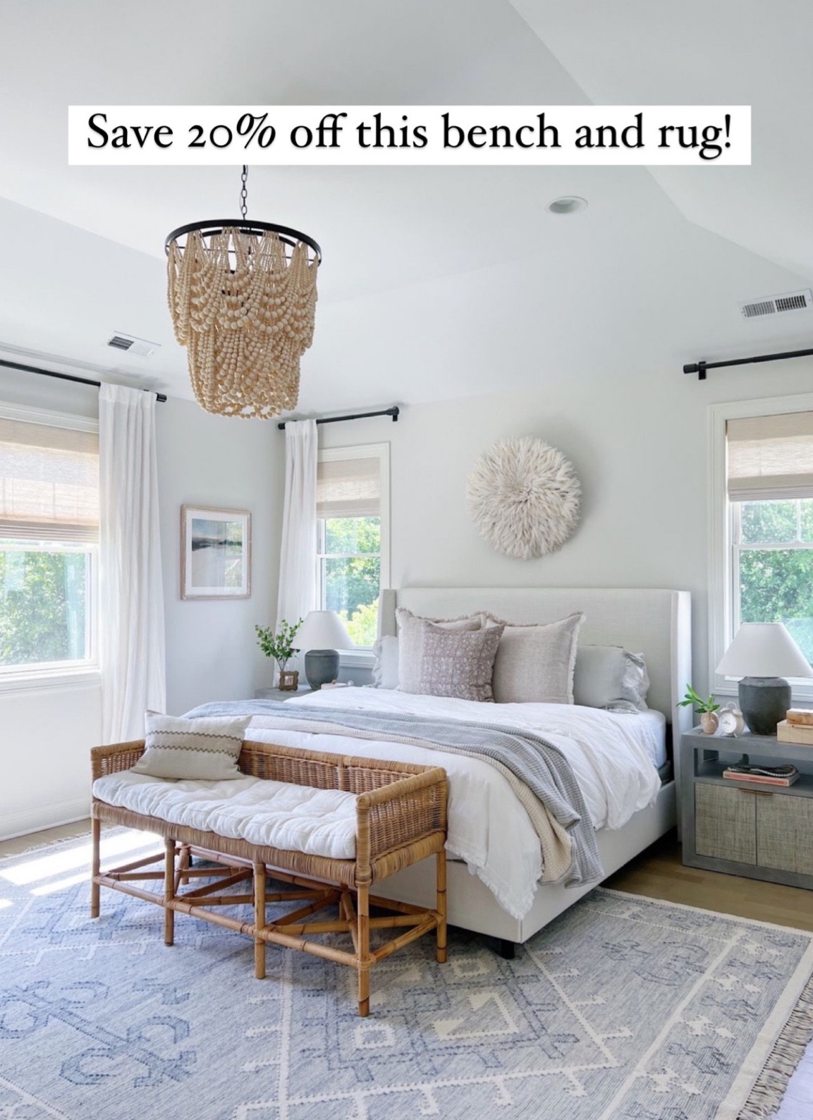 Save 20% off this gorgeous rug and my bedroom best selling bench! One of my favorite pieces for an entry or bedroom!

#homedecor #bedroomdecor #serenaandlily

#LTKhome #LTKSeasonal #LTKsalealert