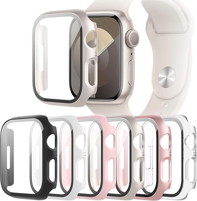6-Pack Case Compatible with Apple Watch 40mm Series SE 3(2025)/SE 2/SE/6/5/4 with Tempered Glass ... | Amazon (US)