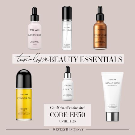 Tan-Luxe Beauty Essentials 😍

Use code EE50 through 11/20 for 50% off their entire site!

#LTKHoliday #LTKGiftGuide #LTKbeauty