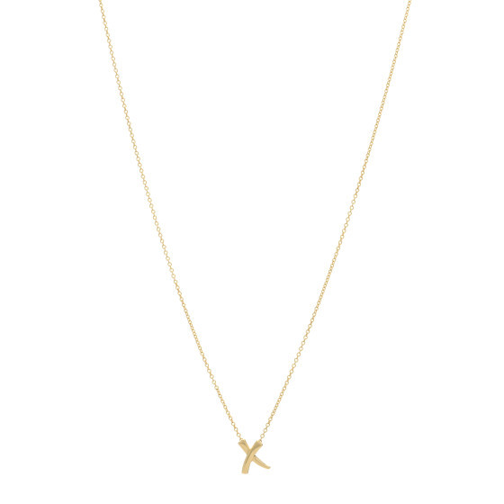 TIFFANY 18K Yellow Gold Paloma Picasso Graffiti X Pendant Necklace | FASHIONPHILE (US)