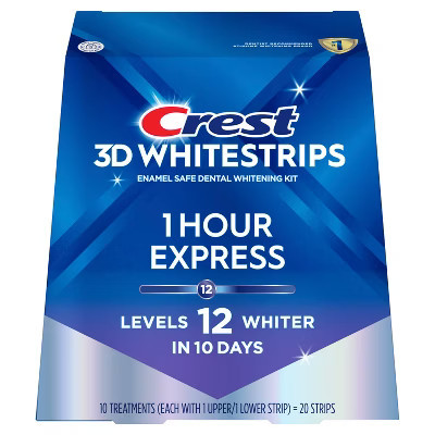 Crest 3D Whitestrips 1-Hour Express At-home Teeth Whitening Kit - 10 Treatments | Target