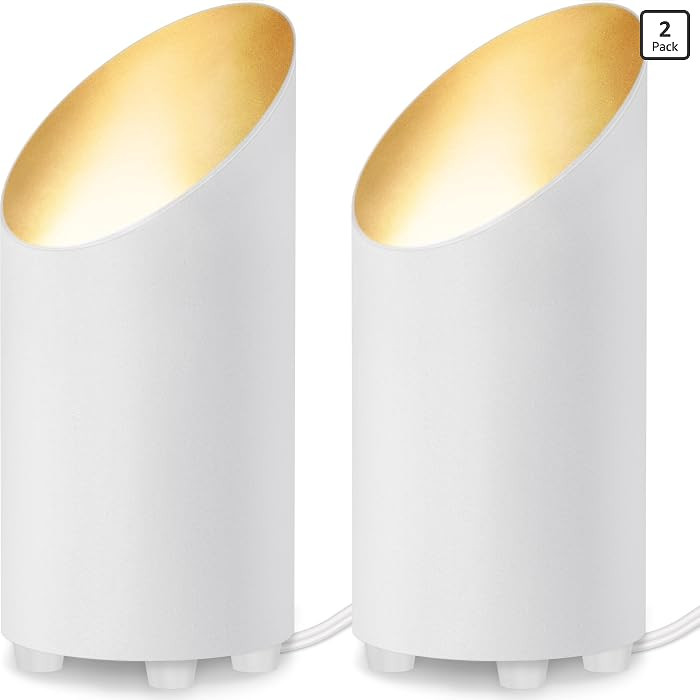 SUNVIE 2 Pack Uplighting Indoor Floor Can Light, 5W Up Lights with 2700K LED GU10 Bulbs, Uplights... | Amazon (US)