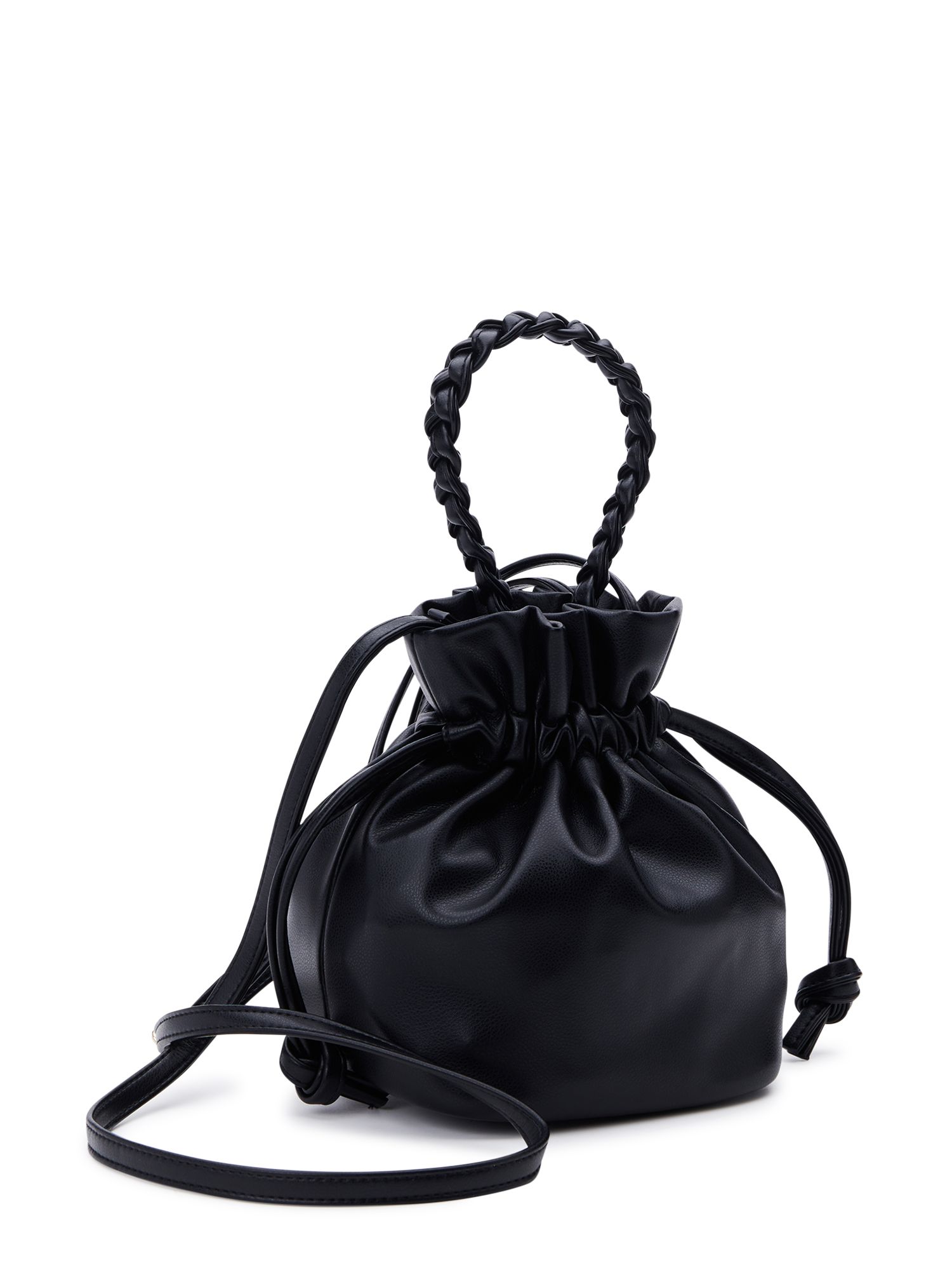 No Boundaries Women's Bucket Crossbody Handbag, Black | Walmart (US)