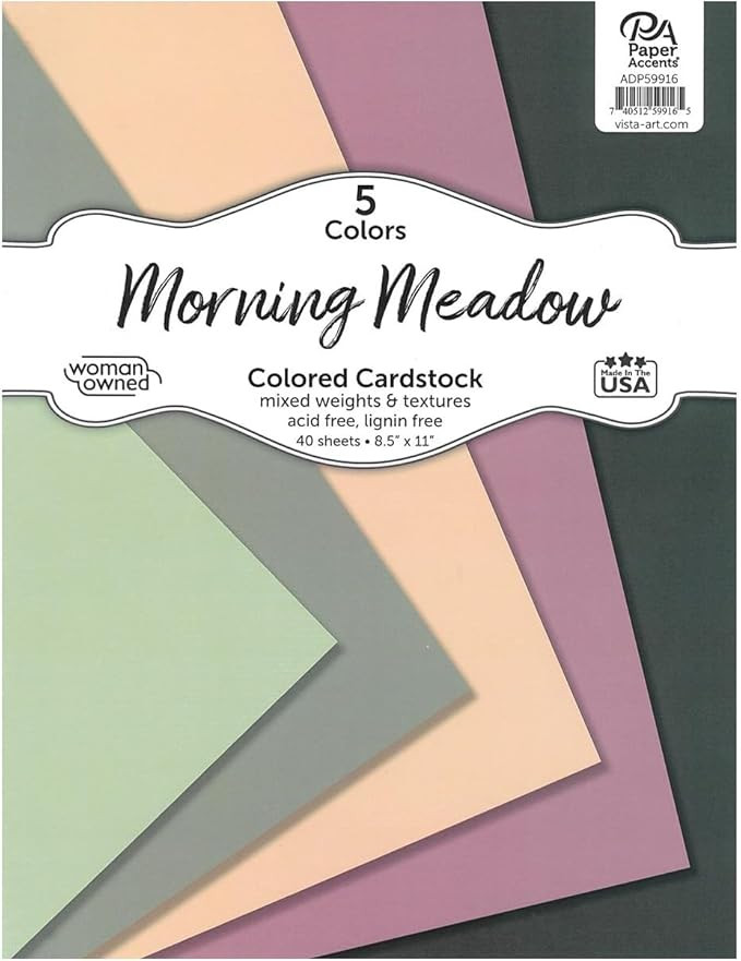 Accent Design Paper Accents Cardstock Variety Pack 8.5x11" 40 Sheets – Morning Meadow Colored C... | Amazon (US)