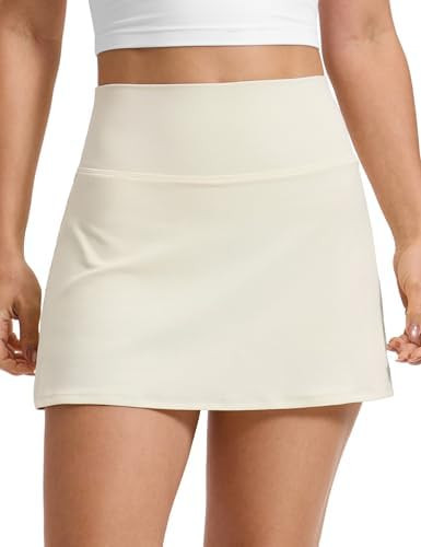 CRZ YOGA Butterluxe High Waisted Tennis Skirts | Built-in Shorts with Pockets, Extremely Soft, Ca... | Amazon (US)