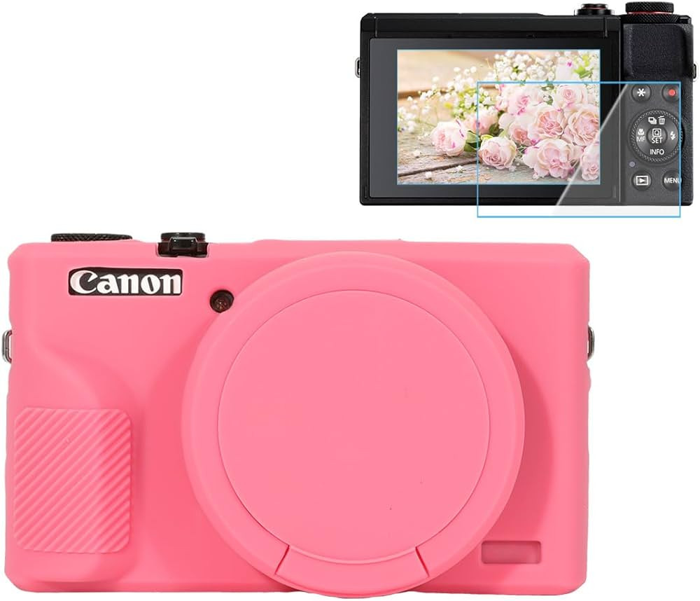 Pocoukate Case for Canon G7X Mark III Camera, Soft Silicone Protective Cover Skin with Removable ... | Amazon (US)