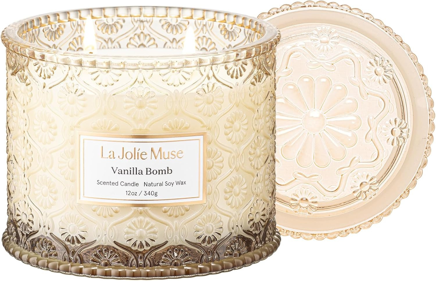 LA JOLIE MUSE Vanilla Candle, Scented Candles for Home, Large 2-Wick Soy Candles, Candle Gifts fo... | Amazon (US)