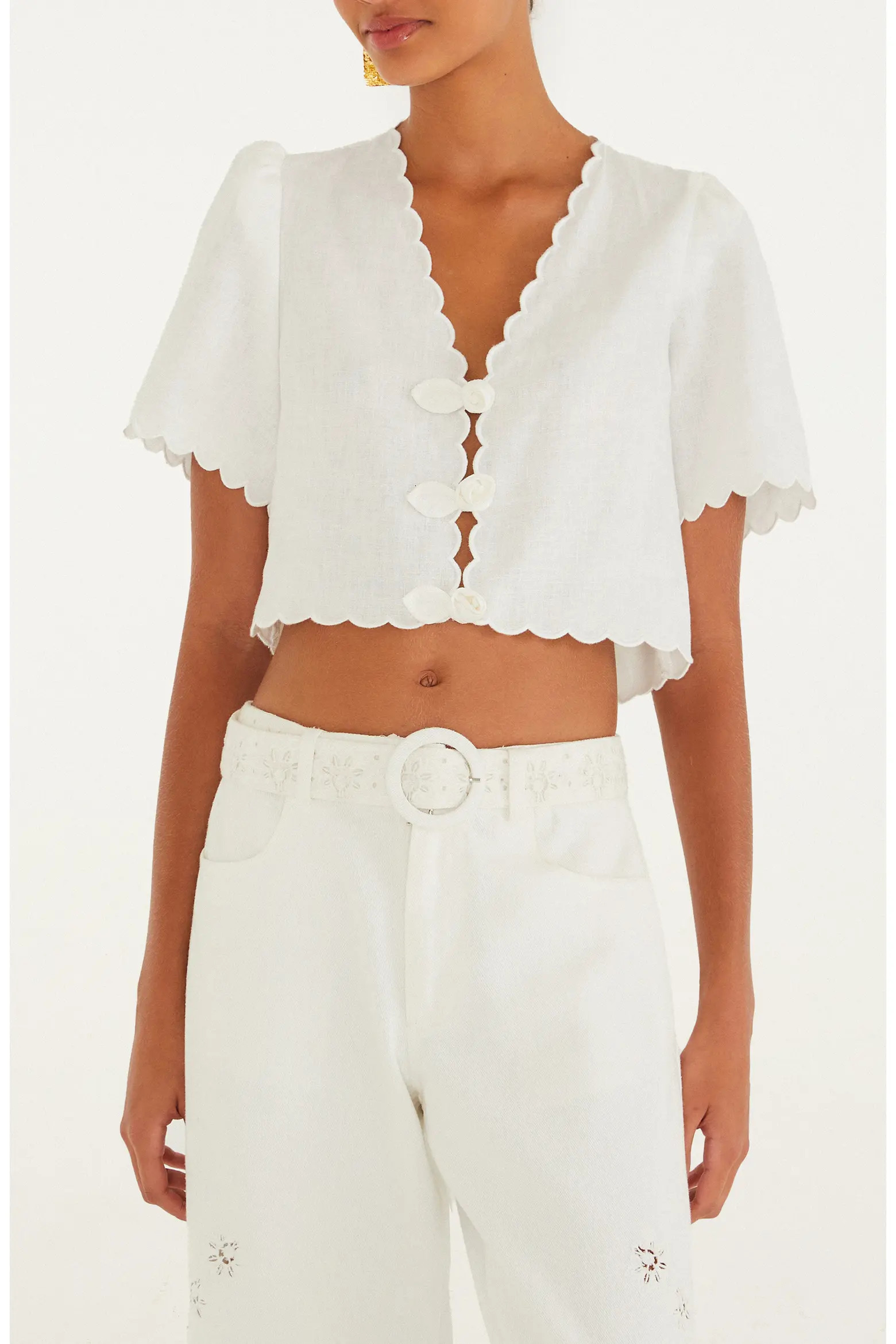 Roses Scallop Crop Top (Women) | Nordstrom | Nordstrom