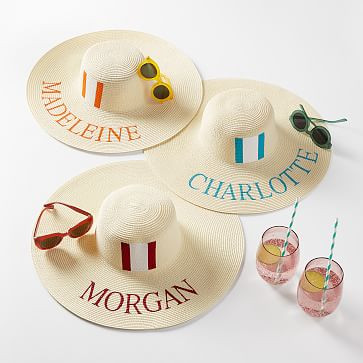 Hand Painted Floppy Straw Hat | Mark and Graham