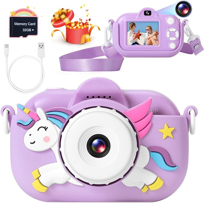 Kids Camera Toddler Toys for Girls Boys, YEEHAO 32MP Dual Lens Digital Camera for 3 4 5 6 7 8 9 Y... | Amazon (US)