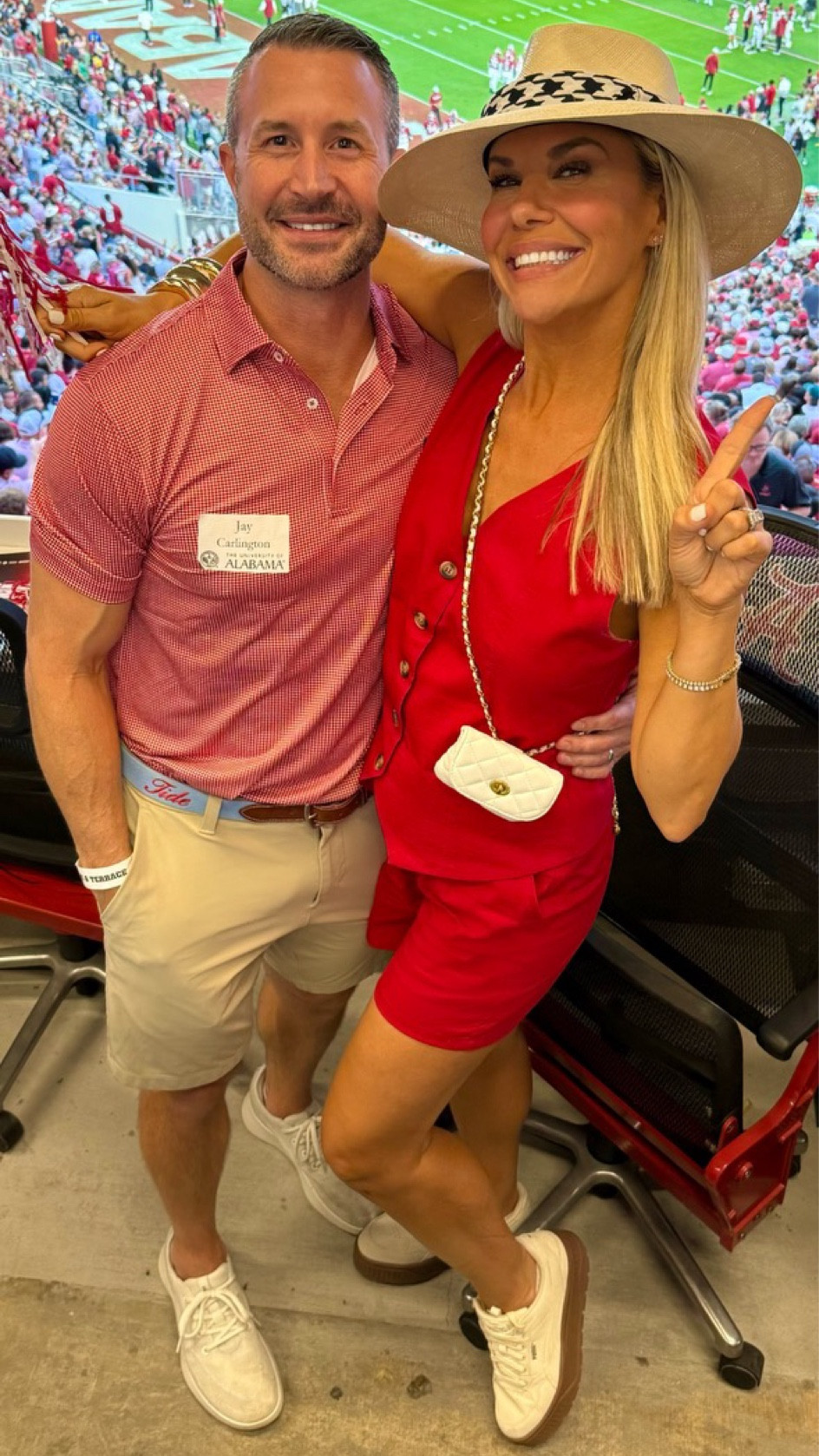 Our looks from the Bama/GA game. My twin set comes in a million colors + added with a cardigan can get you through Fall into winter. Also tagged Jay’s lewk!

#LTKStyleTip #LTKSeasonal #LTKShoeCrush