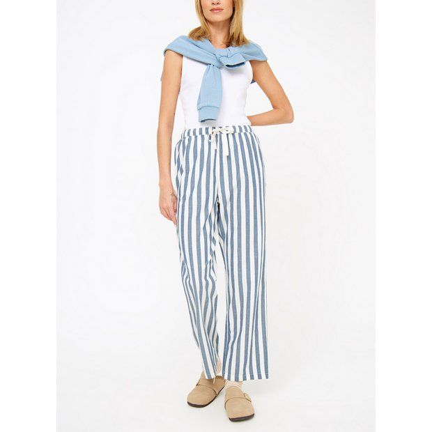 Buy Navy Stripe Pyjama Bottoms 22 | Pyjamas | Tu | Tu Clothing