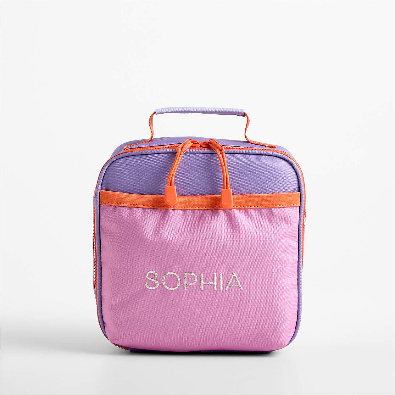 Purple Colorblock Standard Soft Insulated Kids Lunch Box + Reviews | Crate & Kids | Crate & Barrel