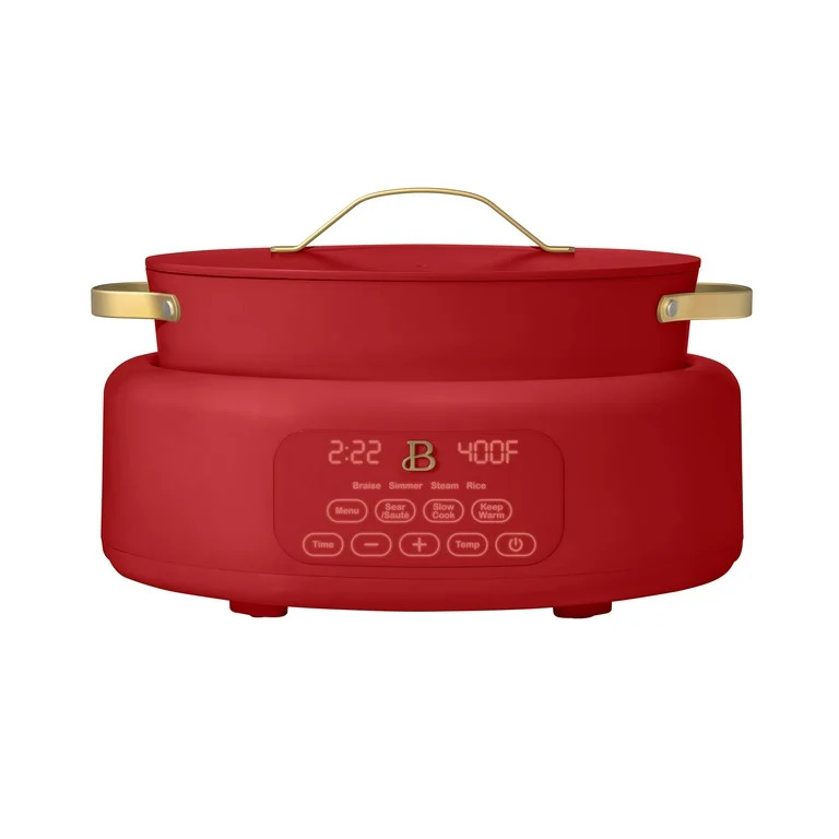 Beautiful 10-in-1 , 6 Qt Electric Multi-Cooker, Tomato Red by Drew Barrymore - Walmart.com | Walmart (US)