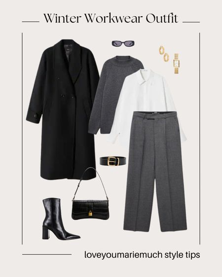 Classy black and grey winter workwear outfit to keep you both stylish and warm this season 🫶🏼❄️

#LTKstyletip #LTKSeasonal #LTKworkwear