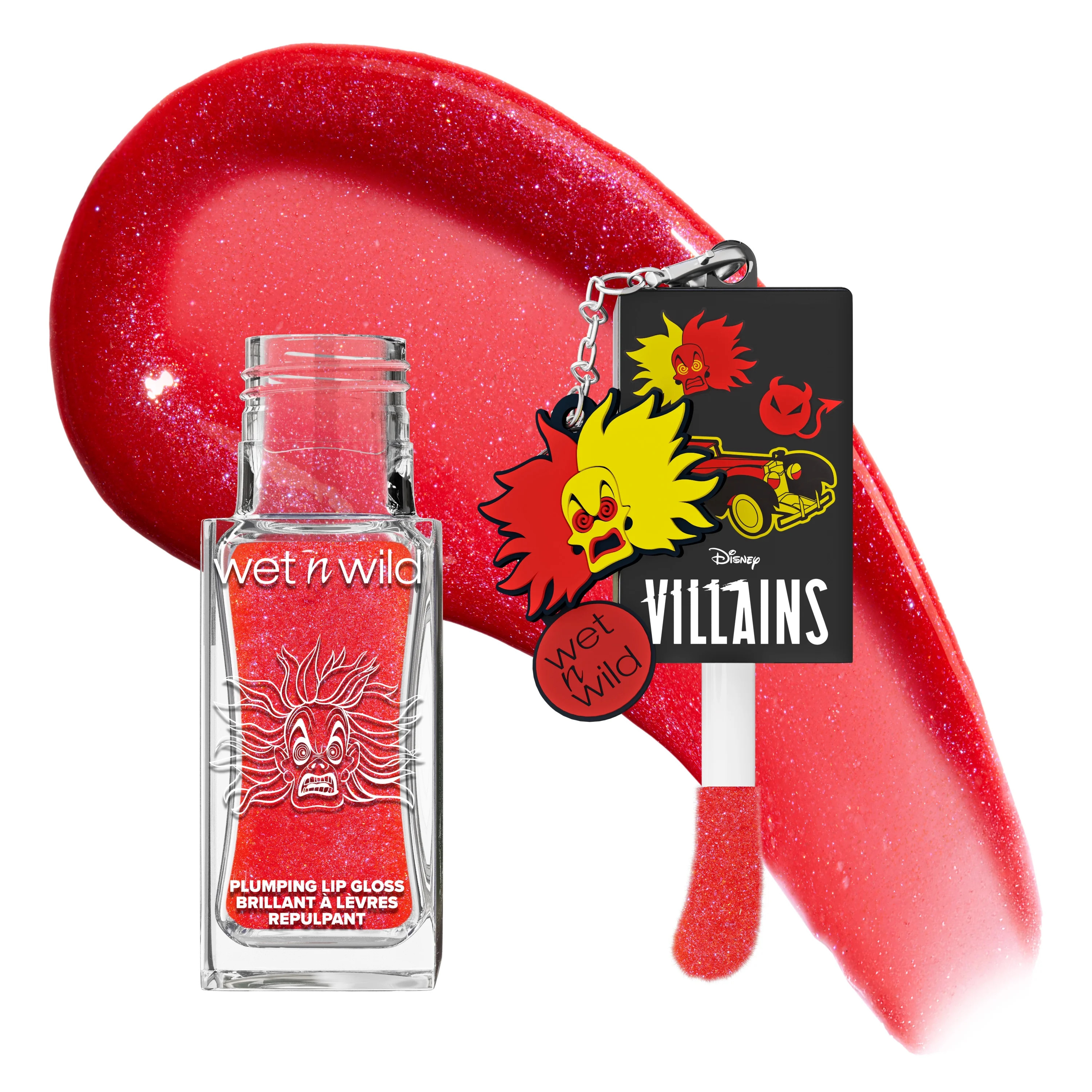 Wet N Wild Disney Villains Pick Your Vice Plumping Lip Gloss with Charms in Hell Hall | Walmart (US)