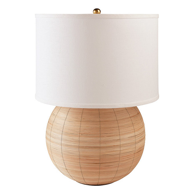 Tahani Rattan Accent Round Table Lamp | Ballard Designs, Inc.