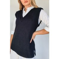 Womens Knitted Tank Top - Black - S/M | boohoo (US & Canada)