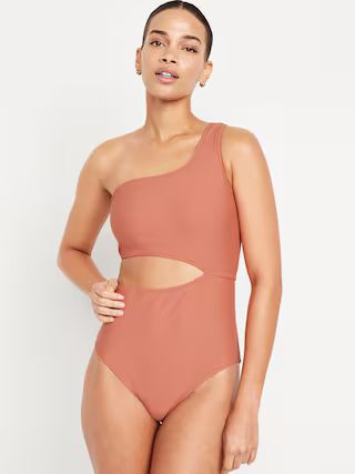 Side Cutout One-Piece Swimsuit | Old Navy (US)