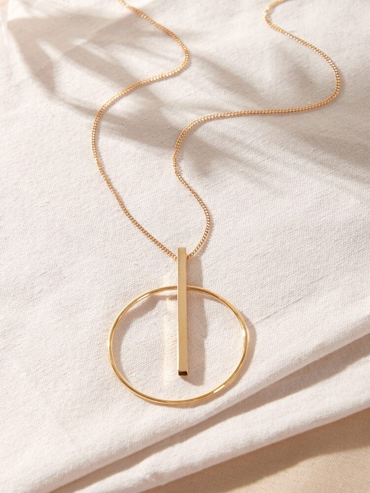 Round Charm Necklace | SHEIN