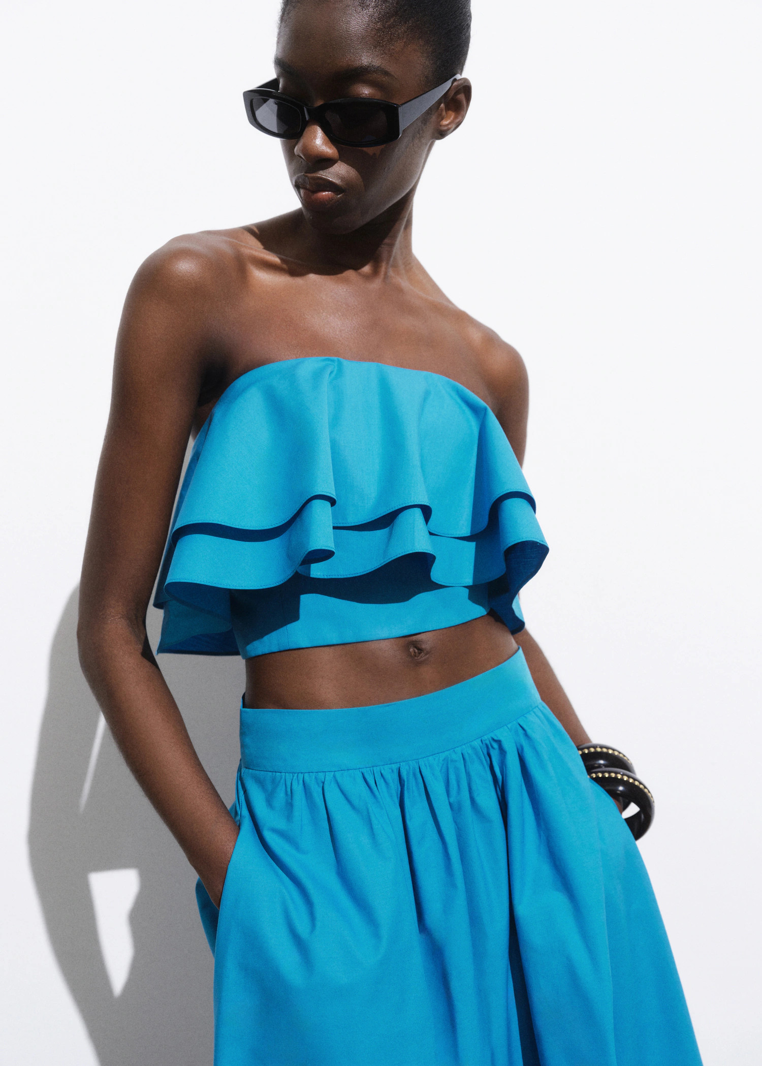 Strapless cotton top - Women | MANGO USA | Mango (US/MX/AU)