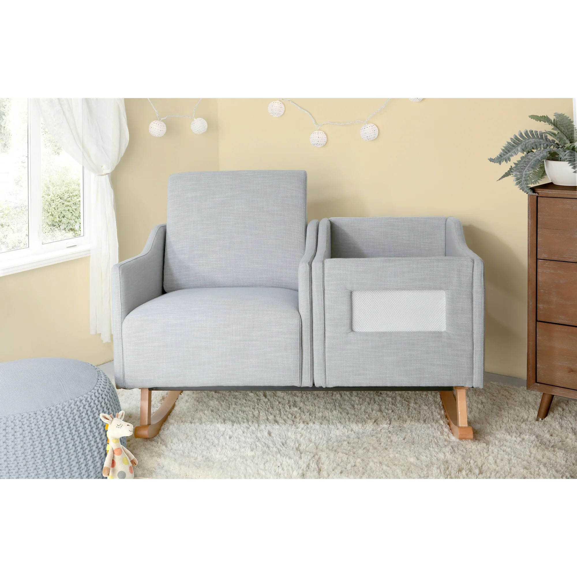 Karla Dubois Emerson Nursery Rocker & Bassinet in Gray | Walmart (US)
