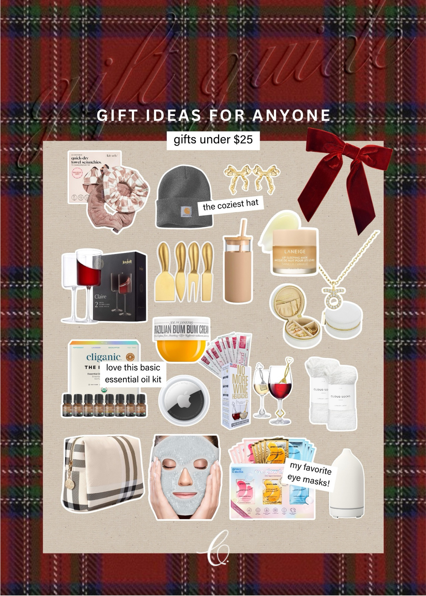 gift ideas for anybody under $25: for the traveler, host, crafty person! // gifts for her, gift ideas for her, gifts for anyone, gift ideas for anybody, gifts for mother in law, gifts for girlfriend, gifts for best friend 

 #LTKGiftGuide #LTKHoliday #LTKSeasonal