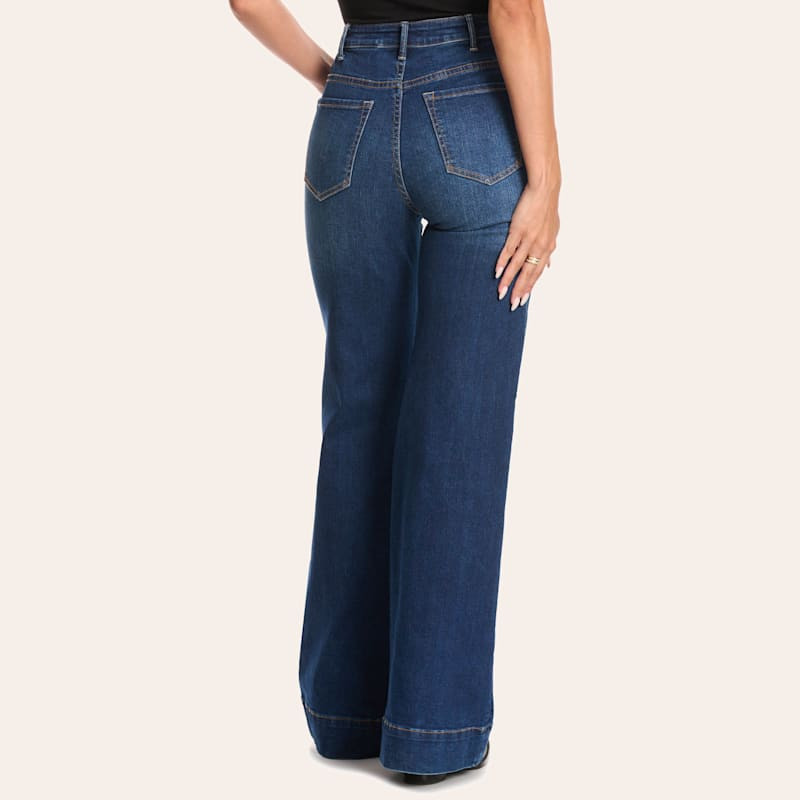 Stetson Women's Dark High Rise Wide Leg Jeans | Cavender's