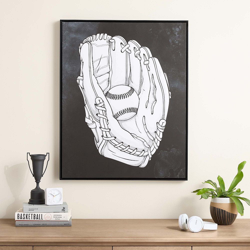 Black & White Sports Art - Baseball | Pottery Barn Teen