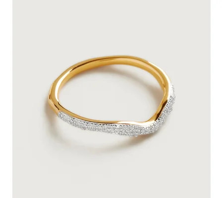 Riva Diamond Wave Stacking Ring | Monica Vinader (Global)