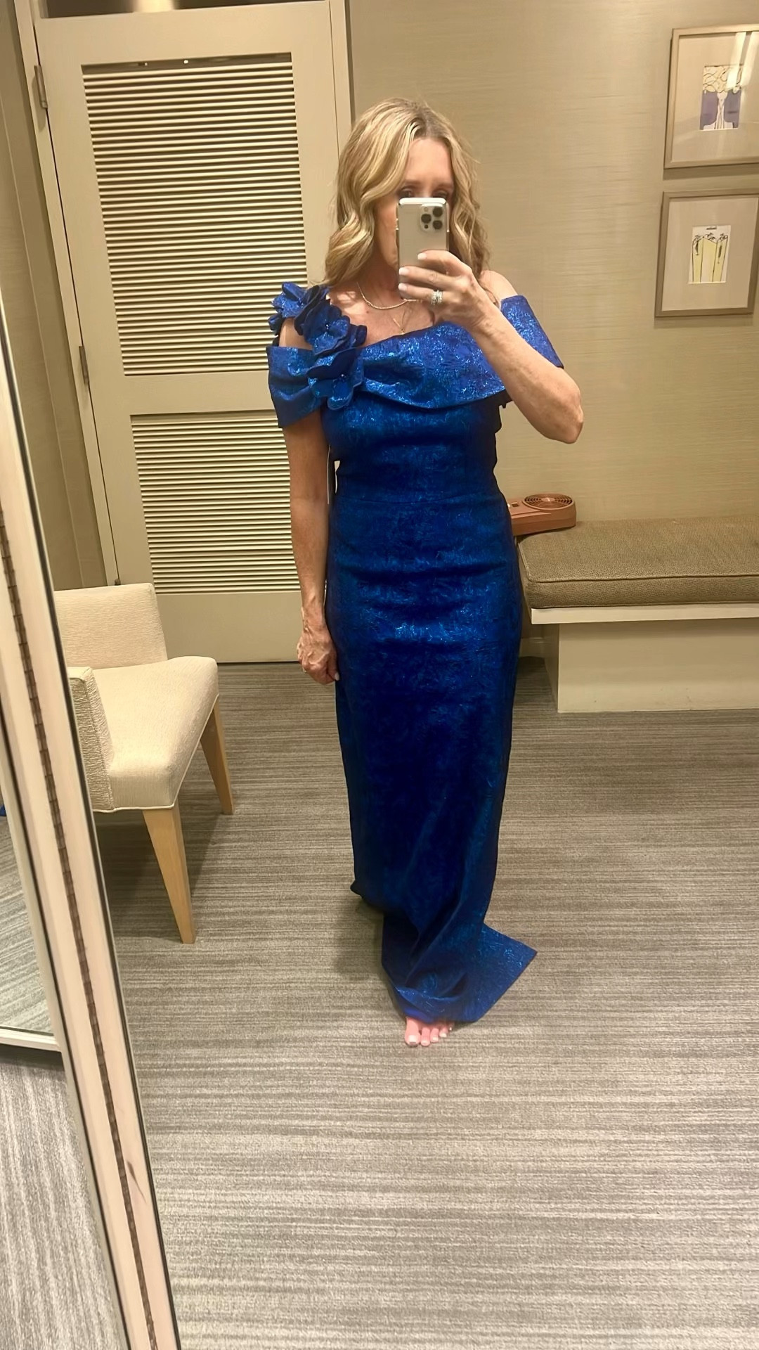 Mother of the bride or mother of the groom dress, royal blue evening gown, fashion over 50, mob dress, mother of the bride gown 

#LTKover40 #LTKwedding #LTKparties
