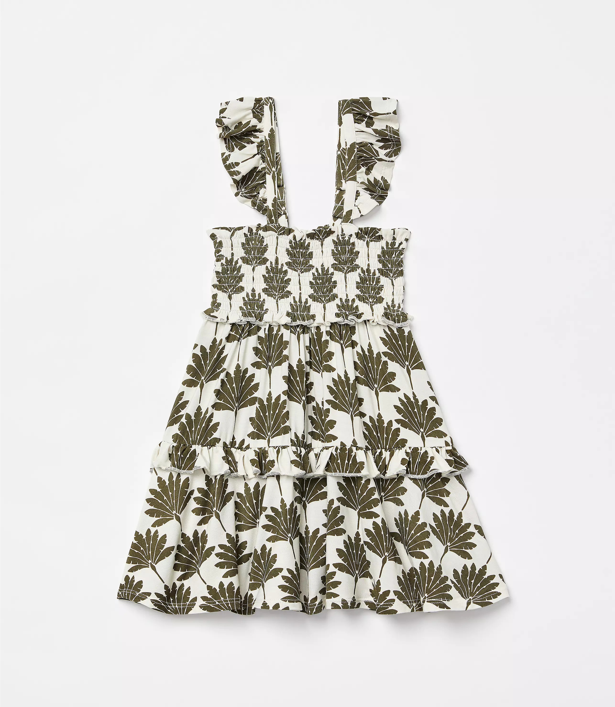 Posh Peanut X LOFT Palm Smocked Babydoll Dress | LOFT