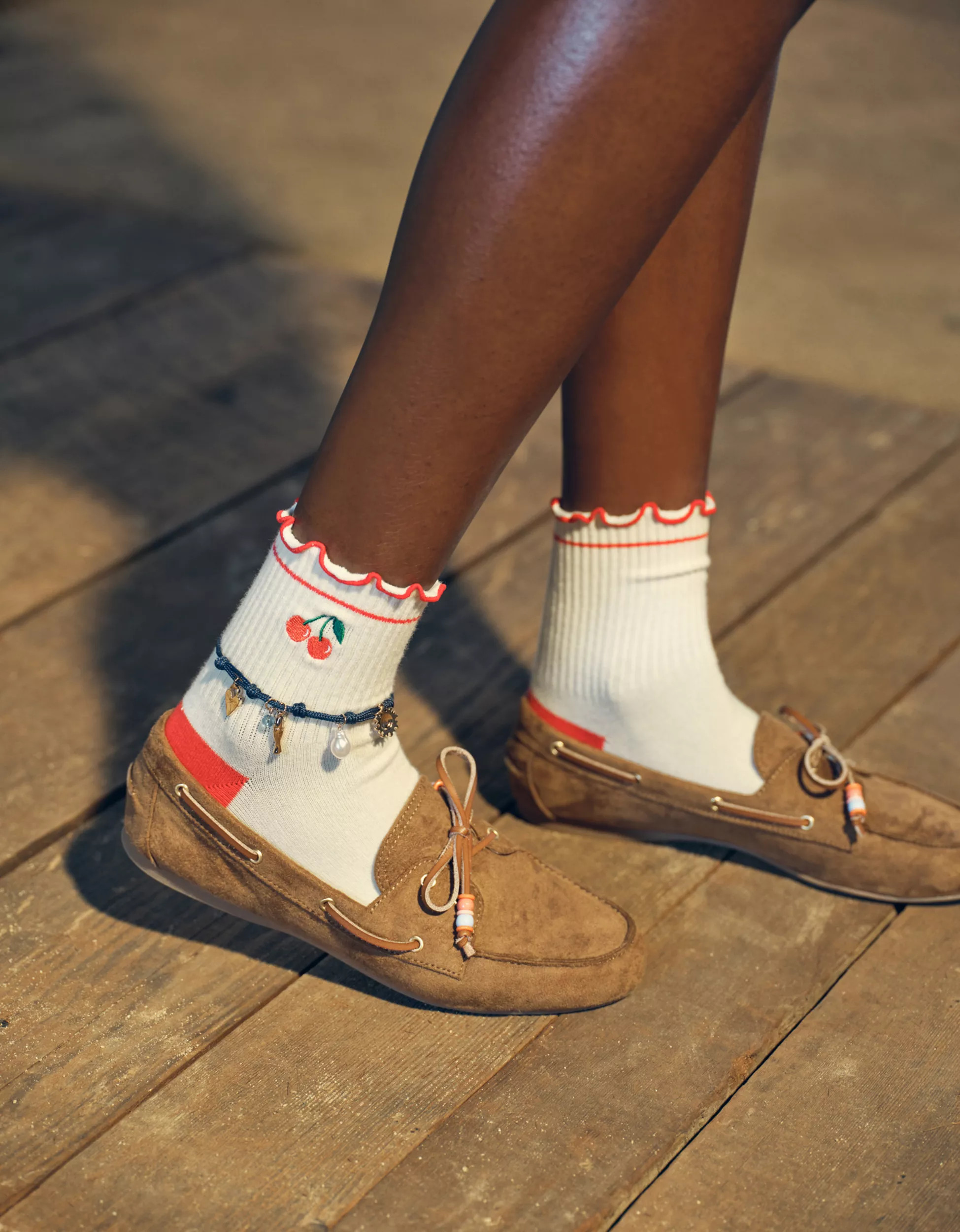 AE Fruit Ruffled Cropped Crew Socks 2-Pack | American Eagle Outfitters (US & CA)