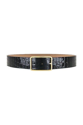 B-Low the Belt Milla Croco Luster Belt in Black & Gold from Revolve.com | Revolve Clothing (Global)