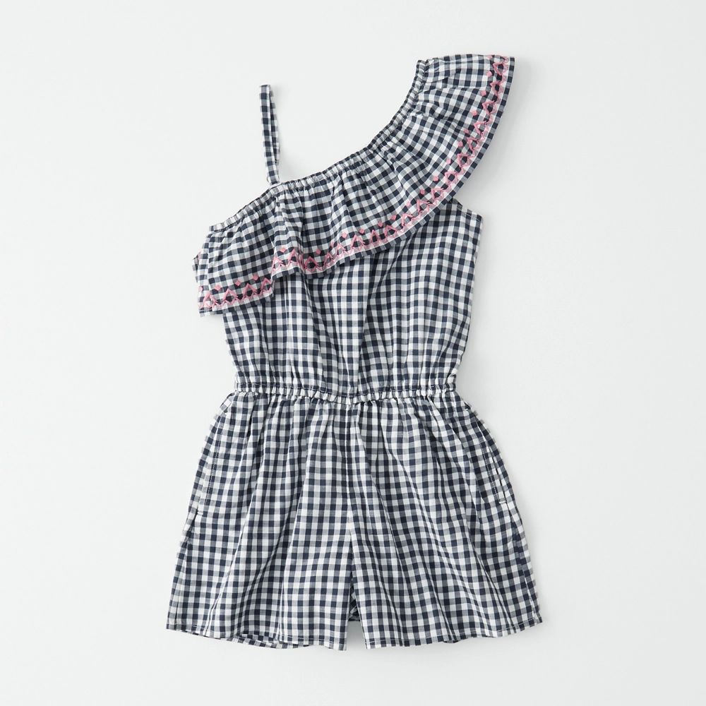 ruffle one-shoulder romper | Abercrombie & Fitch US & UK