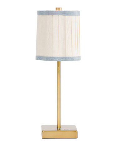 15X5.5 Fluted Lamp Shade Led Rechargeable Touch Lamp, Gold | TJ Maxx