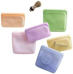 Stasher Platinum Silicone Food Grade Reusable Storage Bag, Spring Rainbow (Bundle 6-Pack) | Reduce S | Amazon (US)