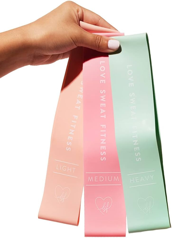 Love Sweat Fitness Resistance Booty Bands | Loops Bands, Set of 3 + Carry Bag | Amazon (US)