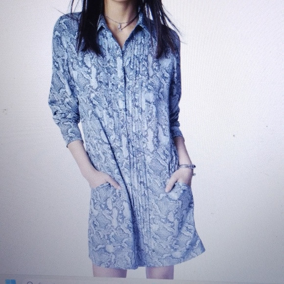 Zadig & Voltaire Rougi Snake Print Silk Shirt Dress long sleeve pockets size XS | Poshmark